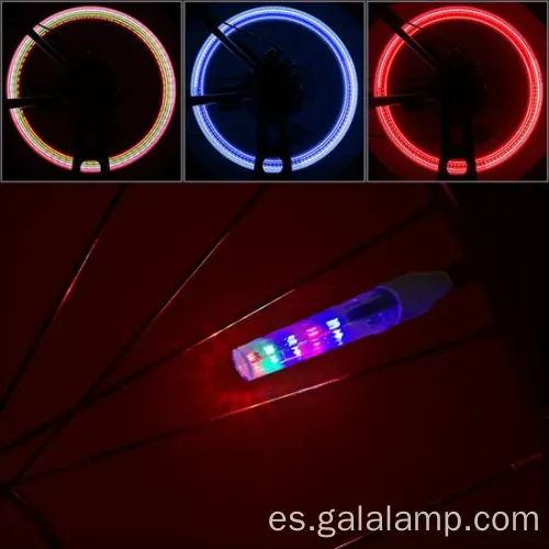 Luz de la rueda del núcleo de la válvula de bicicleta para advertencia de seguridad